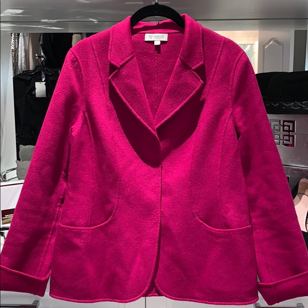 Kinross cashmere unconstructed blazer jacket